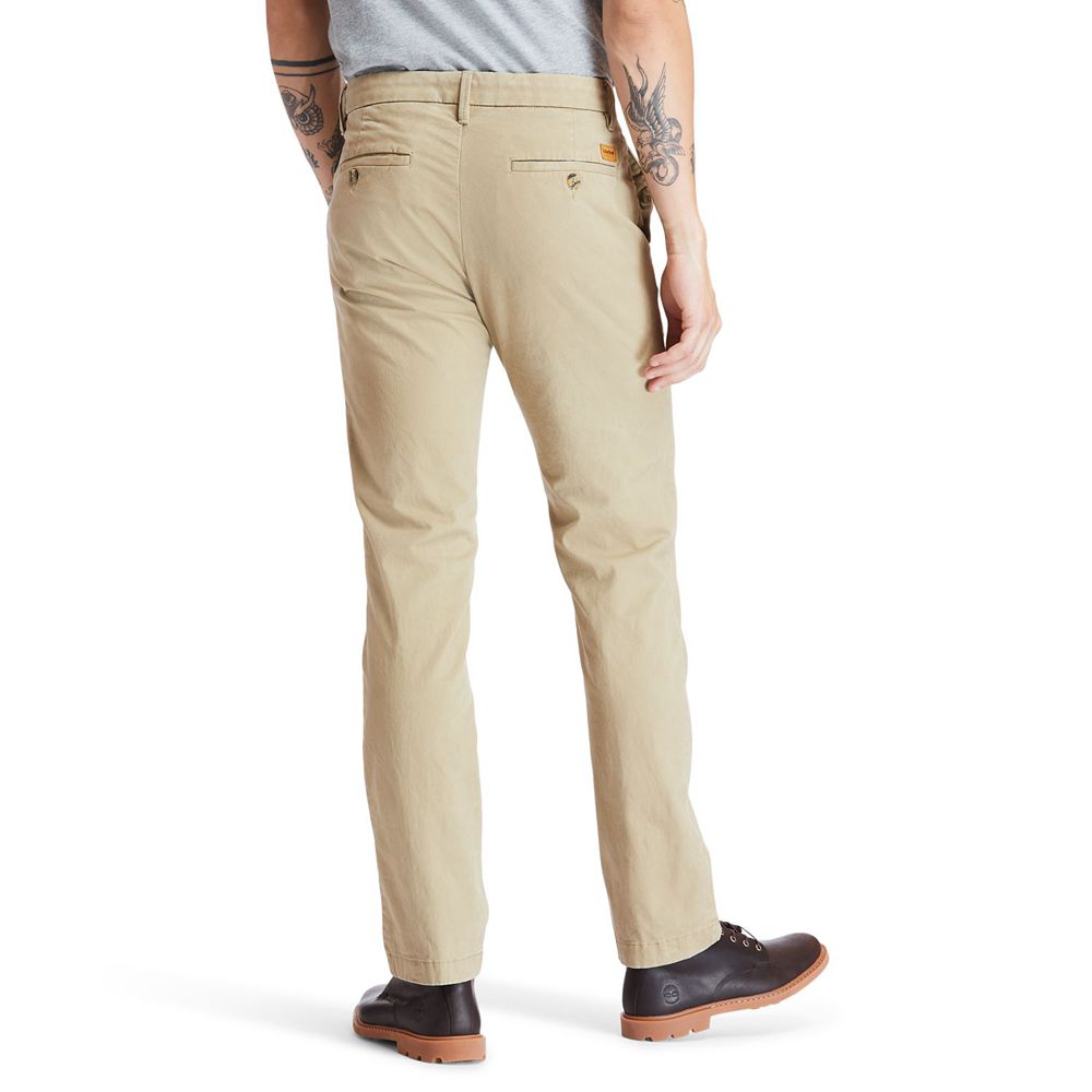 Pantaloni Timberland Barbati Kaki - Squam Lake Stretch Chino - Romania - DBIATM963